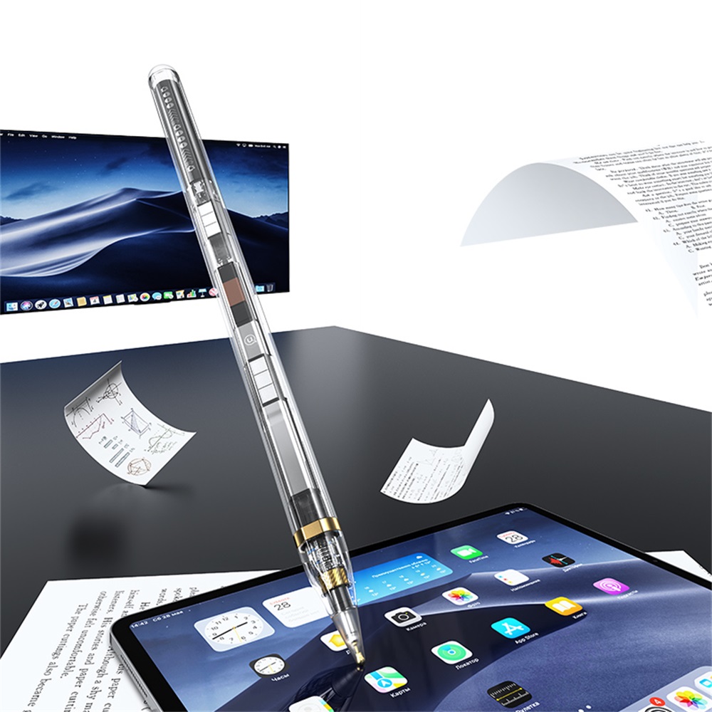 US-ZB264 Transparent Magnetic Charging Tilt-sensitive Active Touch Capacitive Stylus Pen  For iPad