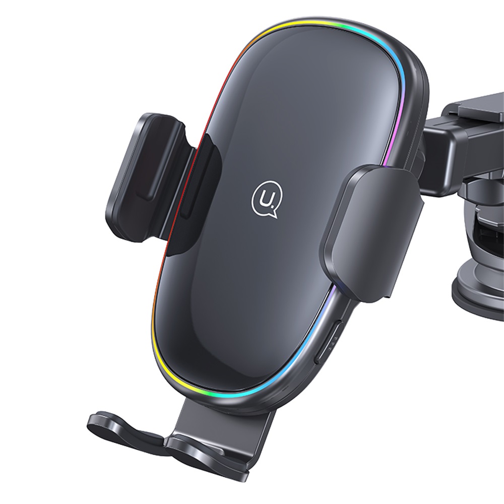 US-CD187 15W Wireless Charging Car Holder With Colorful Light