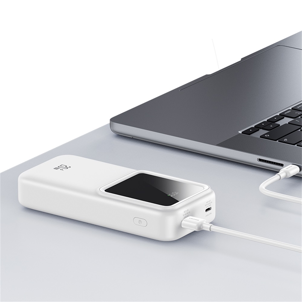 US-CD213 PD20W+QC3.0 Dual-port Digital Display Fast Charging Power Bank With Dual Cables-X-chel Series 30000mAh